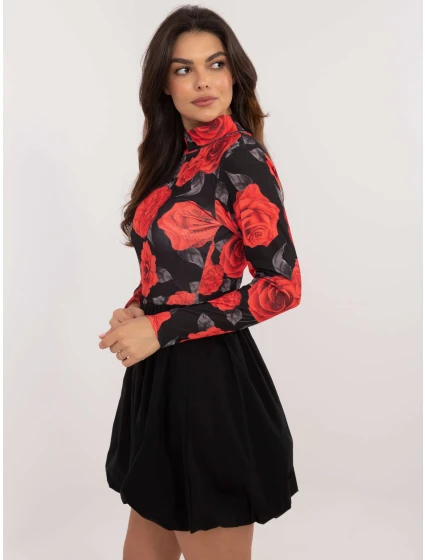 Šaty DHJ SK model 20590133 černá a červená - FPrice Šaty DHJ SK model 20590133 černá a červená - FPrice