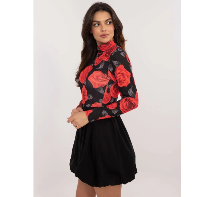 Šaty DHJ SK 19959.35 čierno-červené Šaty DHJ SK 19959.35 čierno-červené