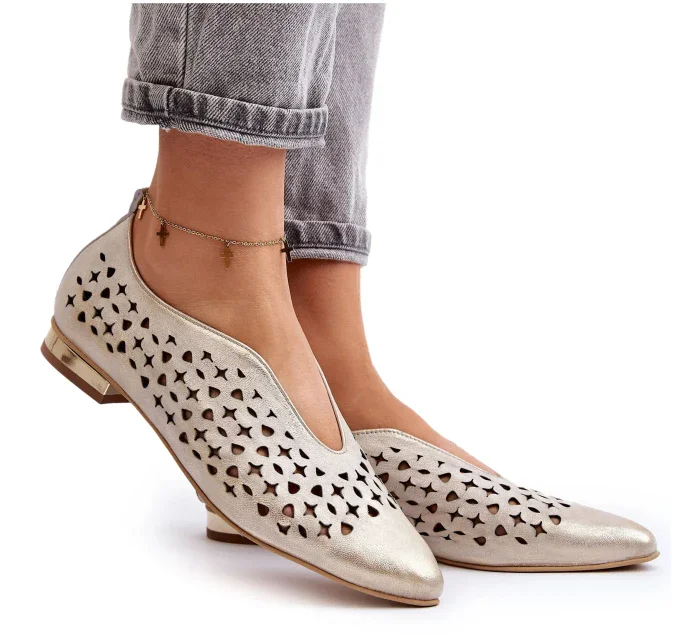 Dámske baleríny 2883/004 Ecru - ZAZOO