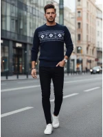 Pánsky tmavomodrý sveter FashionStreet WX2277