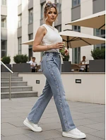 Dámske široké džínsy modré FashionStreet UY2986