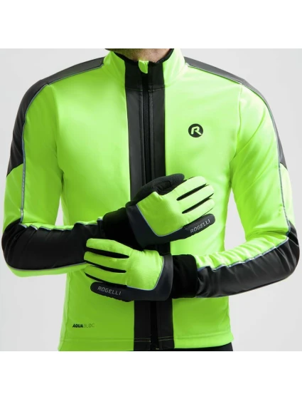 Zimní rukavice Rogelli ESSENTIAL HIVIS fluo S Zimní rukavice Rogelli ESSENTIAL HIVIS fluo S