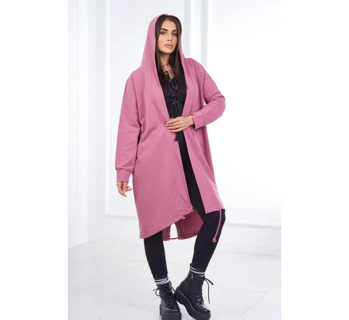 Tmavě růžová bunda s potiskem Tmavě růžová bunda s potiskem