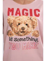 Halenka s potiskem Magic dark powder pink Halenka s potiskem Magic dark powder pink