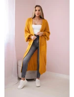 Sveter dlhý sveter horčicovej farby