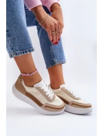 Dámské tenisky na platformě béžové model 21650631 - Boto