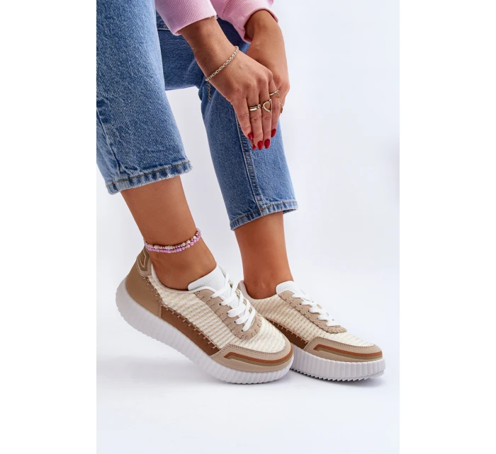 Dámské tenisky na platformě béžové model 21650631 - Boto