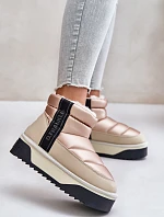 Niskie Śniegowce Na Grubej Podeszwie D.Franklin DFSH371010 Beżowe