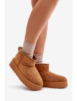 Śniegowce Ze Zdobieniem Na Platformie Big Star OO274A104 Camel Śniegowce Ze Zdobieniem Na Platformie Big Star OO274A104 Camel