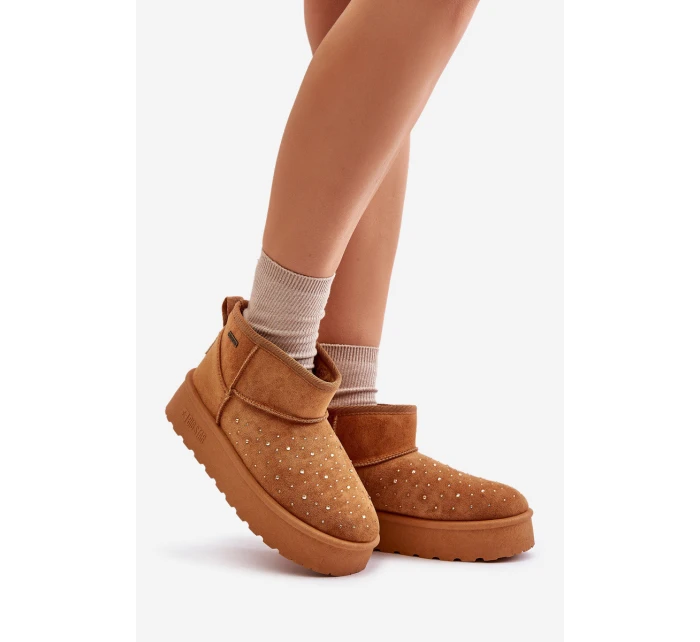 Śniegowce Ze Zdobieniem Na Platformie Big Star OO274A104 Camel Śniegowce Ze Zdobieniem Na Platformie Big Star OO274A104 Camel