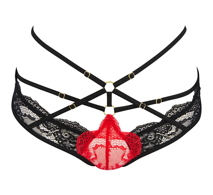 Sexy tanga model 17680261 černá/červená - Axami