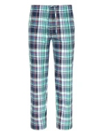 Pánske pyžamové nohavice 500772H B90 štvorfarebná modrá kocka - Jockey
