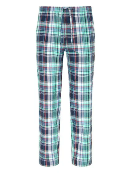 Pánske pyžamové nohavice 500772H B90 štvorfarebná modrá kocka - Jockey