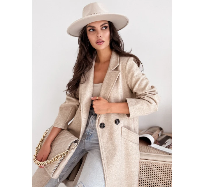 Dámský kabát světle béžový Dstreet model 21971186 - FashionStreet