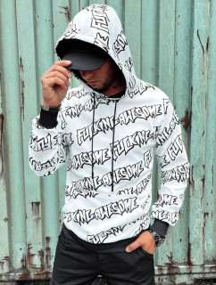 Pánska mikina s kapucňou biela FashionStreet BX5753