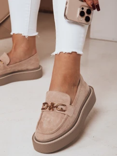 Dámske mokasíny na platforme LOFELIS beige Dstreet ZY0692