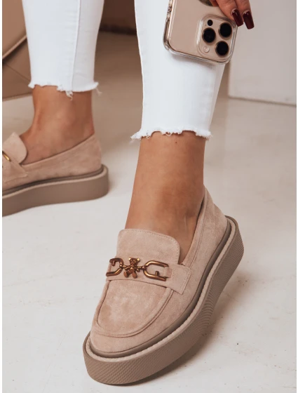 Dámské mokasíny na platformě beige Dstreet model 21984063 - FashionStreet Dámské mokasíny na platformě beige Dstreet model 21984063 - FashionStreet