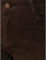 Dámske baggy džínsy s vysokým pásom, hnedé, FashionStreet UY3197 Dámske baggy džínsy s vysokým pásom, hnedé, FashionStreet UY3197