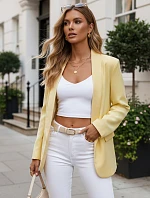Dámska elegantná bunda žltá FashionStreet PY0142
