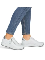 Dámské kožené polobotky bílé model 21910610 - Rieker