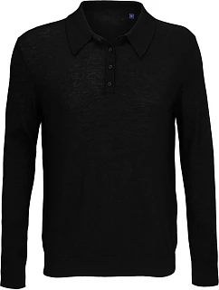 Pánský polo svetr deep black model 22500625 - NEOBLU