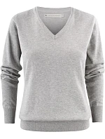 VNeck Women Dámský svetr s výstřihem do V grey melange model 22460918 - James Harvest VNeck Women Dámský svetr s výstřihem do V grey melange model 22460918 - James Harvest