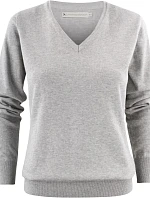 James Harvest Ashland V-Neck Women Dámsky sveter s výstrihom do V 62.2505 šedá melírovaná