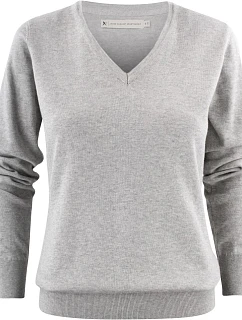 VNeck Women Dámský svetr s výstřihem do V grey melange model 22460918 - James Harvest