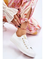 Dámské Klasické Tenisky Bílé a zlatá model 21607873 - EVENTO Dámské Klasické Tenisky Bílé a zlatá model 21607873 - EVENTO