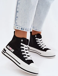 Dámské vysoké tenisky na platformě Černé model 22107450 - Boto