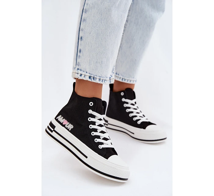 Dámské vysoké tenisky na platformě Černé model 22107450 - Boto