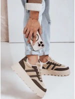 Dámské tenisky s kožešinou na platformě hnědé Dstreet model 21992242 - FashionStreet Dámské tenisky s kožešinou na platformě hnědé Dstreet model 21992242 - FashionStreet