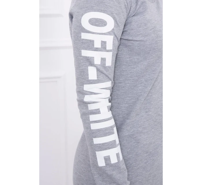 Šaty Off White grey model 18742187 - K-Fashion Šaty Off White grey model 18742187 - K-Fashion