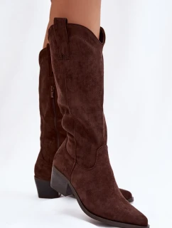 Dámske kovbojské čižmy Jazelle - chocolate