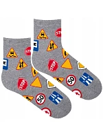 Ponožky s dopravnou značkou Vanguard šedé - Milena