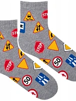 Ponožky s dopravnou značkou Vanguard šedé - Milena