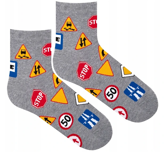 Ponožky s dopravnou značkou Vanguard šedé - Milena