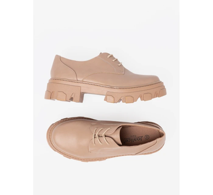 Pohodlné dámske hnedé topánky na platforme Pohodlné dámske hnedé topánky na platforme