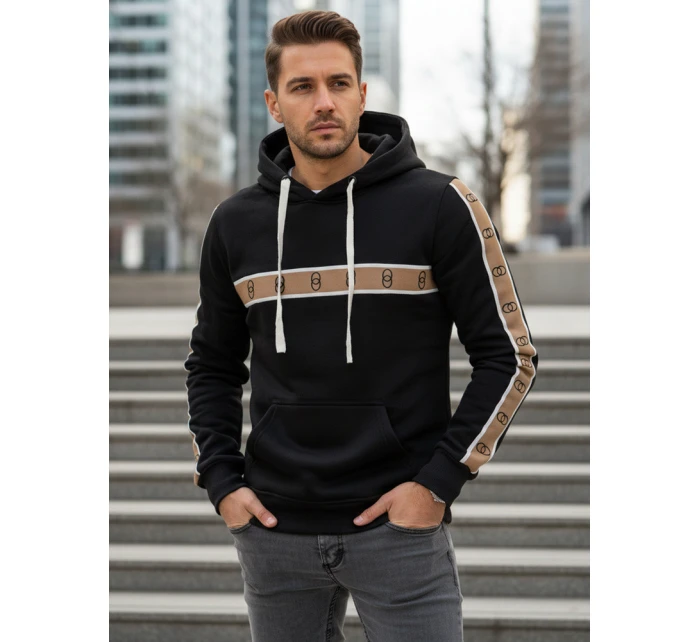 Pánska mikina s kapucňou čierna Dstreet BX5944