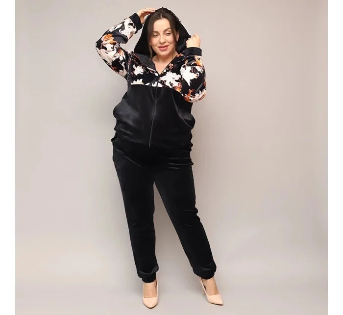 Černý dámský velurový komplet model 20070142 - Moon