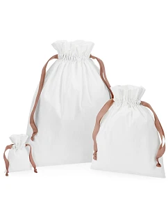 Westford Mill W 121 Bavlnený vak s darčekovou stuhou 50.0121 soft white/rose gold