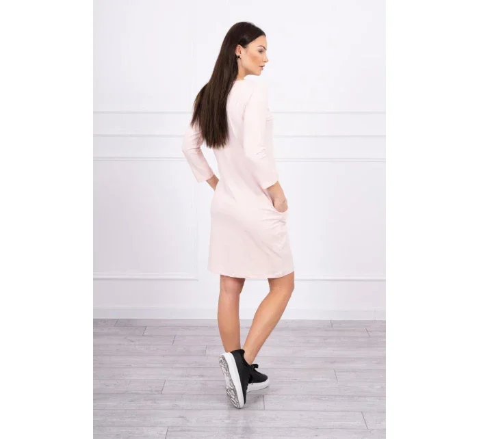 Šaty s 3D grafikou model 18744004 powder pink - K-Fashion