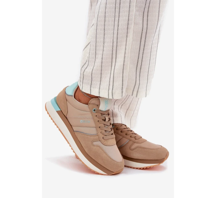 Dámské Semišové Tenisky Big Star model 21693008 HIPOLY SYSTEM Tmavě béžové - Big Star Shoes Dámské Semišové Tenisky Big Star model 21693008 HIPOLY SYSTEM Tmavě béžové - Big Star Shoes