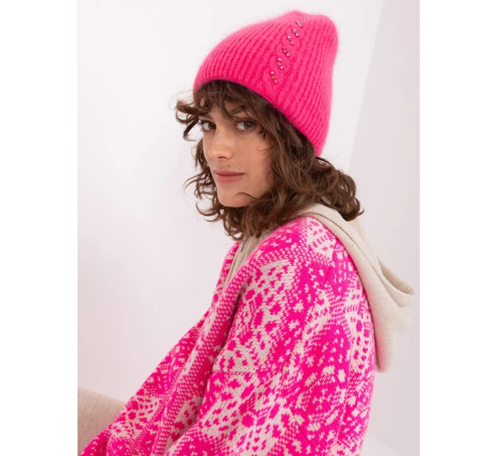 Czapka AT CZ model 19011947 ciemny różowy - FPrice Czapka AT CZ model 19011947 ciemny różowy - FPrice