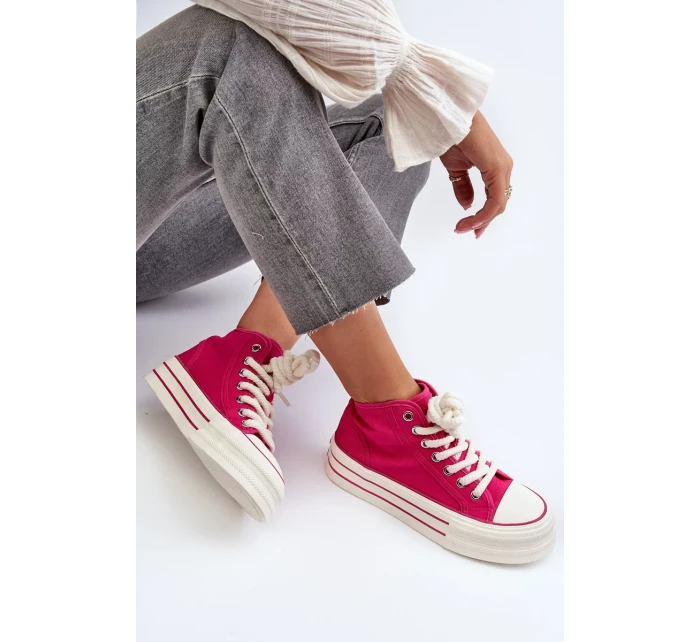 Dámské Tenisky na platformě Fuchsia Aineri Dámské Tenisky na platformě Fuchsia Aineri