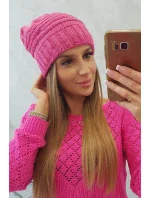 Dámská čepice tmavě růžová model 18751805 - K-Fashion Dámská čepice tmavě růžová model 18751805 - K-Fashion