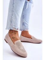 Zamszowe Wygodne Mokasyny Beżowe Giovana Zamszowe Wygodne Mokasyny Beżowe Giovana