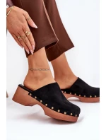 Klapky Dámské S Eko Semišové Černé model 21687916 - Boto