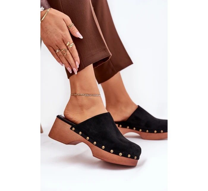 Klapky Dámské S Eko Semišové Černé model 21687916 - Boto