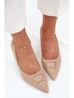 Lodičky Na Podpatku S Přezkou Nude model 21704557 - Boto